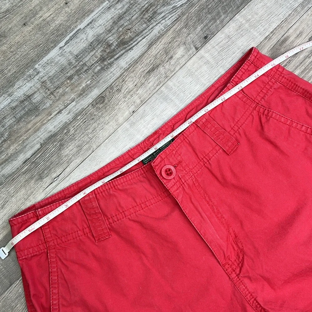 Ralph Lauren Red Cargo Cropped Pants 4